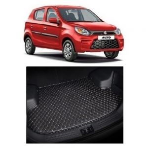 7D Car Trunk/Boot/Dicky PU Leatherette Mat for Alto 800  - Black